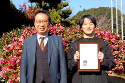 1級建築士試験合格者　専攻科生産システム工学専攻2年中原水月さん