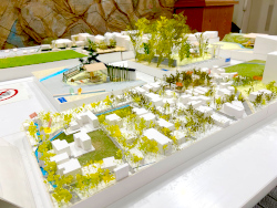 "Arisa Station Front Street Urban Development Design Project" Proposal Model Exhibition